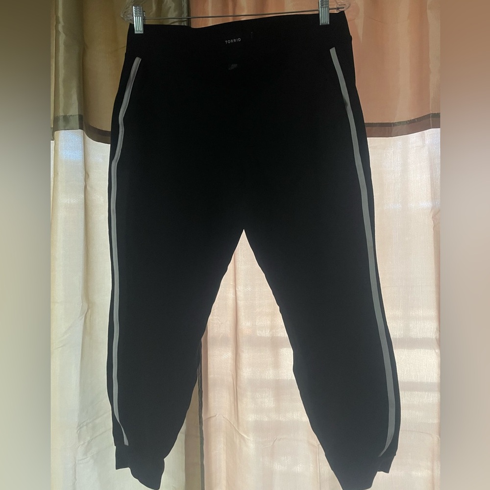 Torrid Black Joggers with White Accents